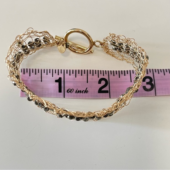 Wire Crochet Gold Bracelet by Raana - Picture 2 of 4